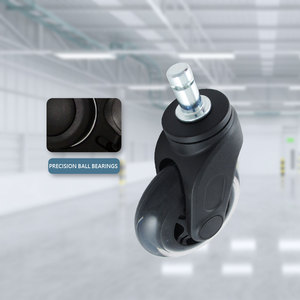 3 Inch Office Chair <b>Casters</b> PU <b>Wheel</b> 7/16" X 7/8"(11x22MM) Universal Fit Stem - Product Image 4