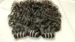 2025 alta calidad Indio Remy grado sin procesar máquina cruda doble trama ondulada pelos 100% cabello crudo 100 gramos paquetes rizados - Product Image 4