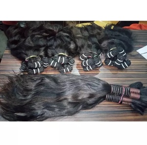 100% Vierge Brésilien Indien Raw Temple Remy 8-30 Pouces Lâche Naturel Vague Profonde HD Perruques Cheveux En Vrac Bundle Extension Naturel - Product Image 6
