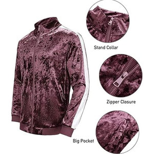 Conjunto Deportivo de 2 Piezas para Hombre y Mujer, Informal, Sólido, Cortavientos, Ecológico, con Sudadera con Capucha y Pantalones de Terciopelo con Cremallera Completa - Product Image 5