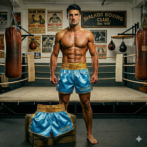 Shorts de sport Muay Thai en satin doux imprimés sur mesure, équipement de combat personnalisé en gros, production OEM d'usine - Product Image 2