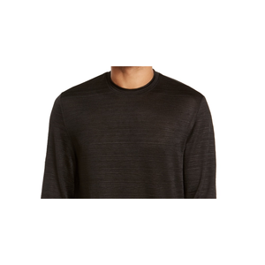 T-shirt da uomo Alfani in puro cotone effetto stropicciato, taglia oversize media, nero con stampa, in maglia, alla moda - Product Image 2