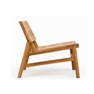 Silla de Jardín de Madera de Teca Sólida, Muebles Modernos de Madera para Patio, Terraza, Hotel, Resort, Villa y Balcón - Product Image 4