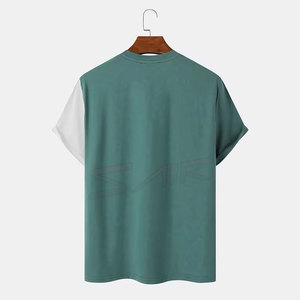 เสื้อยืดผ้าใส่สบายสำหรับผู้ชายเสื้อยืดสีพื้นลำลองแบบกำหนดเองสไตล์ปากีสถาน - Product Image 2