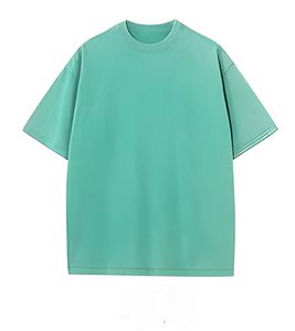 Haute qualité Polyester/coton personnalisé col rond Pro Club toile respirant coupe régulière T-Shirts impression lavage à l'acide pour hommes - Product Image 6