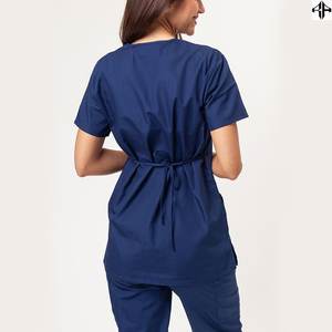 Los más vendidos de mezcla de algodón y poliéster de manga corta con cuello en V para mujer, traje y uniformes de Enfermería Médica para Hospital - Product Image 6