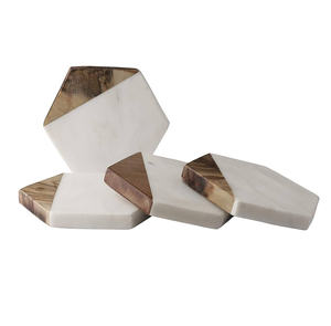 Gran oferta, posavasos de mármol personalizado, cuadrado de Metal, posavasos de mármol de alta calidad, nuevo diseño, proveedor al por mayor - Product Image 5