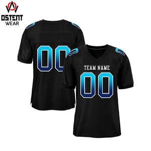 Wholesale Custom Made American Football Soccer Jersey Breathable <b>Mesh</b> <b>Short</b> Sleeve Sports Wear Plus Size Printed Sublimation - Product Image 6