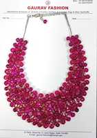 Collier ras du cou ethnique antique plaqué or avec paillettes et perles, perles LAVA colorées, pour femme, style africain, pour anniversaire