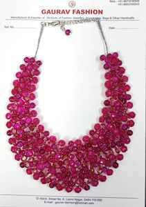 สร้อยคอช็อคเกอร์ประดับเลื่อมโลหะชุบทองโบราณสไตล์ชาติพันธุ์สำหรับผู้หญิง ลูกปัดลาวาหลากสีสันแบบซ้อนชั้น สไตล์แอฟริกัน สำหรับงานฉลองครบรอบ ขายส่ง - Product Image 3