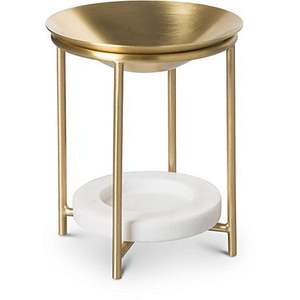 เตาเผาน้ำมันหอมระเหยหินอ่อนสีเบจทันสมัยล่าสุด พร้อมแผ่นทองแดง ดีไซน์หรูหรา สำหรับตกแต่งบ้านและเพิ่มความหอม - Product Image 3