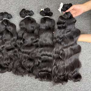 Extensiones de cabello camboyano al por mayor de la más alta calidad Onda natural en trama Cabello crudo Un donante Sin procesar - Product Image 1