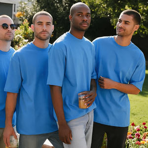 เสื้อยืดวินเทจผ้าเจอร์ซีย์แอซิดจากกรดเสื้อครอปผ้าฝ้าย250แกรมโอเวอร์ไซส์ทรงหลวมดีไซน์ครอปสำหรับผู้ชาย - Product Image 5