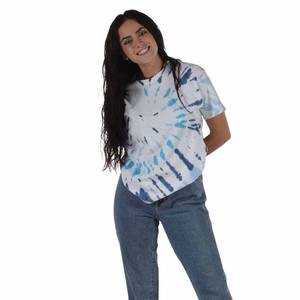 Fabricantes personalizados de gran tamaño gráfico DTG impreso de secado rápido Vintage Tie Dye/lavado ácido camiseta para niñas Streetwear estilo sólido - Product Image 2