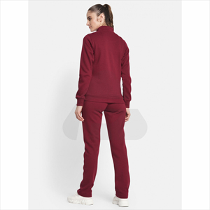 Femmes hiver solide Fitness survêtement ensemble respirant chaud à manches longues décontracté haut court à capuche pantalons de survêtement vêtements de sport OEM entretenu - Product Image 6