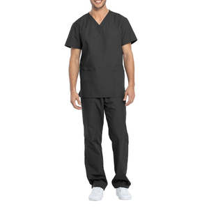 Color gris gran oferta antiarrugas lavable suave enfermera Scrubs Hospital médico Scrubs mujeres enfermería Jogger Scrubs uniformes conjuntos - Product Image 5