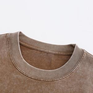 เสื้อยืดผ้าฝ้ายเฮฟวี่เวทของผู้ชายเสื้อยืดโอเวอร์ไซส์250gsm ฮิปฮอปวินเทจสไตล์ใหม่ - Product Image 3