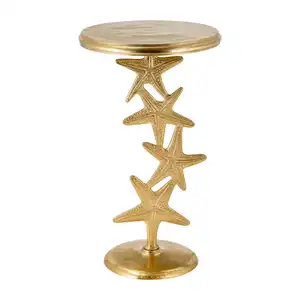 Contemporary Gold Star Fish Aluminum Side Table Add Charm And Style To Your Home Complement Any Of Your Existing Furniture Look