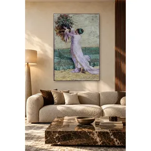 Fida Osman Hamdi Bey, fille arrangeant des fleurs dans un vase, impression sur toile - Product Image 4