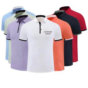 Camisetas personalizadas de Golf para Polo para hombre, manga corta transpirable, logotipo personalizado impreso, patrón sólido ODM, punto antiarrugas - Product Image 5