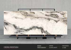 Murs intérieurs urbains design finis avec des dalles de porcelaine grises à haute brillance de 1200x3200 mm - Product Image 5