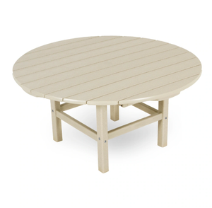 Round coffee table made of <b>solid</b> teak <b>wood</b> and high quality material for indoor and outdoor use - Product Image 2