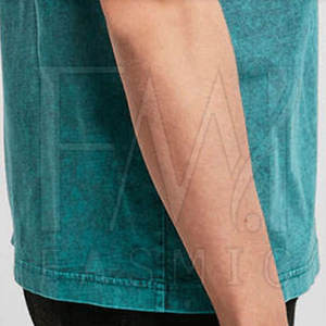 Camisetas de manga corta informales de verano para hombre, 100% algodón, tamaño personalizado, hombro caído, estilo lavado con ácido de gran tamaño - Product Image 6