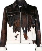 Blouson en cuir de vachette pour homme, col montant, hiver, durable, formel, patchwork, imperméable, coupe-vent, vêtement d'extérieur tendance