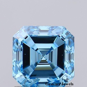 Diamant de laboratoire cultivé en vrac, coupe poire, 2 carats, bleu vif fantaisie, certifié IGI, clarté VS - Product Image 1