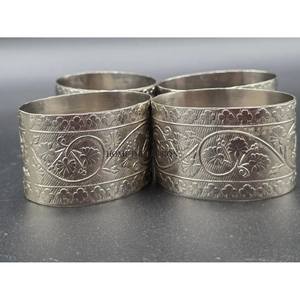 Anneau de serviette écologique en stock pour la décoration de restaurant, maison, hôtel, fête, mariage - Métal laiton plaqué argent - Product Image 4