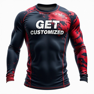 Rash Guard construido con paneles elásticos y tela transpirable que ofrece cobertura de manga corta completa o kimono de jiu jitsu - Product Image 4