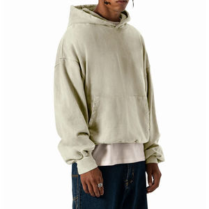 Sudaderas con capucha básicas de lavado ácido para hombre de moda de calidad superior, sudaderas con capucha de lavado ácido de ropa de moda de talla grande mezclada de algodón - Product Image 5