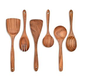 Cuillère en bois de qualité supérieure Couverts durables Cuillères de service et de cuisine de meilleure qualité pour les fêtes. - Product Image 5