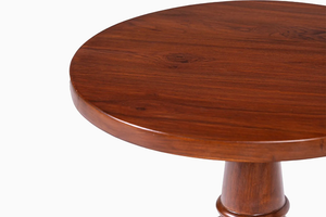 Mesa auxiliar Turna de madera maciza, mesa auxiliar moderna para sala de estar, dormitorio, acabado en teca, muebles de decoración para el hogar - Product Image 2