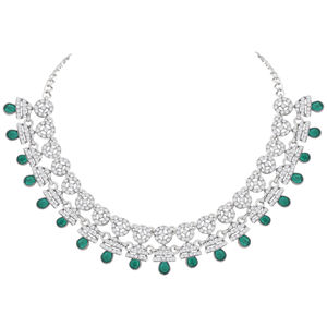 Ensemble de bijoux en argent pierre autrichienne Colorstone Colliers en alliage élégants pour elle pour un anniversaire ou une fête Cadeau pour elle! - Product Image 4