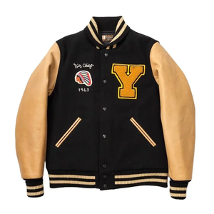 Vestes pour hommes en laine avec logos brodés Vestes Letterman personnalisées Veste universitaire en cuir et laine de haute qualité - Product Image 1