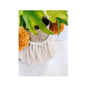Vente en gros de paniers en coton macramé faits à la main conçus dans un décor artistique pour les dépanneurs disponibles dans des tailles personnalisées - Product Image 1
