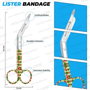 2025 été pastèque motif poignée pansement ciseaux en acier inoxydable avec pointe émoussée lames tranchantes pour couper les bandages - Product Image 4