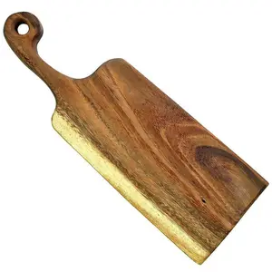 带手柄的大桨形木质大理石砧板菜板上菜板