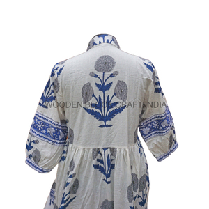 Everyday Chic 100% coton imprimé floral robe courte pour tenue décontractée robe pour exprimer robe courte pour les femmes de bureau confiantes - Product Image 6