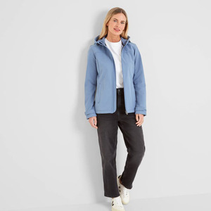 Respirant Misty Blue femmes Keld Softshell veste à capuche prix usine manches longues coupe-vent femmes course vestes de plein air - Product Image 5