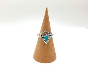 Joyas de piedras preciosas turquesas para mujer, anillo de estilo bohemio de plata, joyería de plata de ley 925, anillo hecho a mano de tendencia, Regalo para mamá - Product Image 3