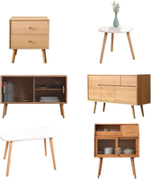 Pieds de table coniques en bois massif, robustes, design moderne, pour hôpitaux, hôtels, meubles d'extérieur et bureaux
