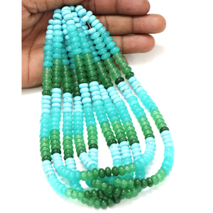 Hermosas Cuentas de Cuarzo Multicolores en Forma de Rondelle Lisa, Cuentas de Piedras Preciosas de Cuarzo Mixtas de 7-8 mm, Cuentas de Calidad AAA, para Manualidades - Product Image 1