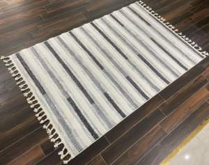 Alfombra Moderna de Diseño Floral Turco, Tejida en Jacquard, de Polipropileno de Pelo Alto con Respaldo de Yute, Acolchada, Hecha a Máquina para el Hogar - Product Image 1