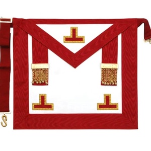 Delantal Masónico de Lujo Ecológico Hecho a Mano y Personalizado del Rito Escocés del Maestro Venerable, Material de Tela AASR - Product Image 4
