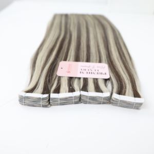 Extensiones de cabello Remy virgen de 22 pulgadas 100%, cabello humano liso de alta calidad, color mezclado, ceniza-# 1C + #60, materia prima - Product Image 3