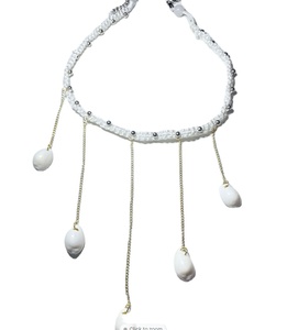 Handmade Hemp Macrame Necklace with Cowrie Shells Choker Laying Necklaces <b>Chain</b> Anniversary Gifts for Mom Lover - Product Image 1