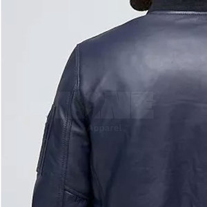 Veste en cuir pour homme de qualité supérieure, couleur personnalisée, service OEM, coupe-vent, veste décontractée d'hiver - Product Image 5