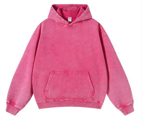 Sweat-shirt streetwear personnalisé de haute qualité 500 g/m² en molleton français, vierge, vintage, délavé à l'acide, décoloré au soleil, impression DTG pour hommes - Product Image 6